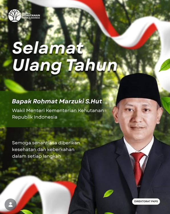 Selamat Ulang tahun kepada Bapak Rohmat Marzuki S.Hut