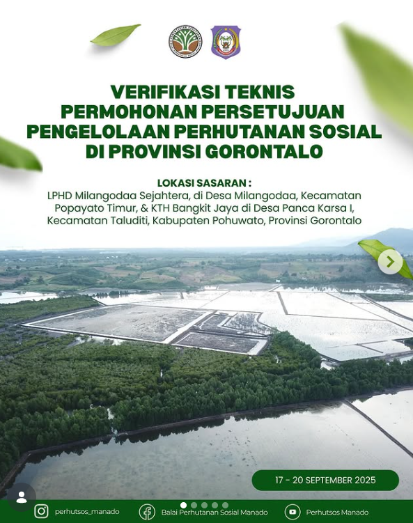 Verifikasi Teknis Permohonan Persetujuan Pengelolaan Perhutanan Sosial di Provinsi Gorontalo