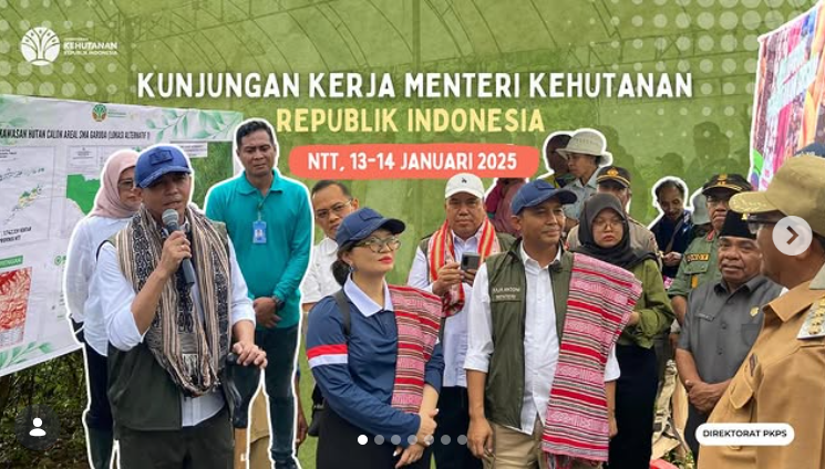 Kunjungan Kerja Menteri Kehutanan Republik Indonesia