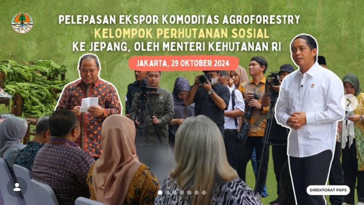 Telah terlaksana Pelepasan Ekspor Komoditas Agroforestry Kelompok Perhutanan Sosial ke Jepang