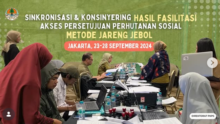 Konsinyasi dan Konsinyering Hasil Fasilitasi Akses Persetujuan Perhutanan Sosial dengan metode Jareng Jebol.