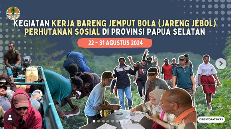 Kegiatan Kerja Bareng Jemput Bola (Jareng Jebol) Persetujuan Pengelolaan Perhutanan Sosial di Provinsi Papua Selatan